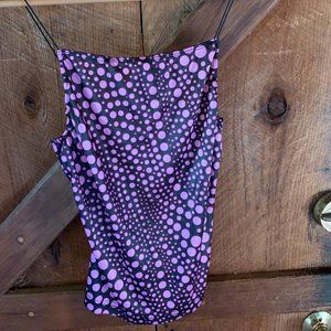 Cute Wet-Look Purple Bubble Club Tank Micro Strap